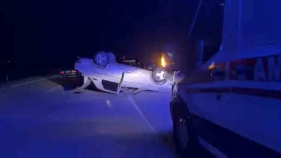 Elazığ&rsquo;da otomobil takla attı: 1 yaralı
