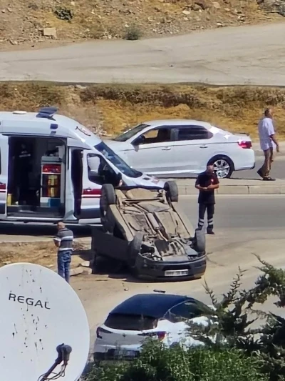 Elazığ’da otomobil takla attı: 1 yaralı
