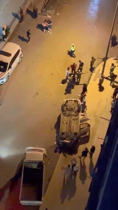 Elazığ’da otomobil takla attı
