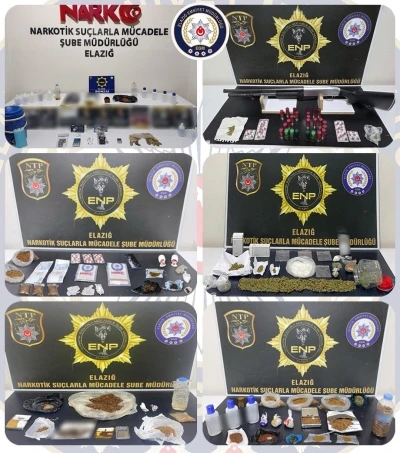 Elazığ’da uyuşturucu operasyonu: 19 tutuklama
