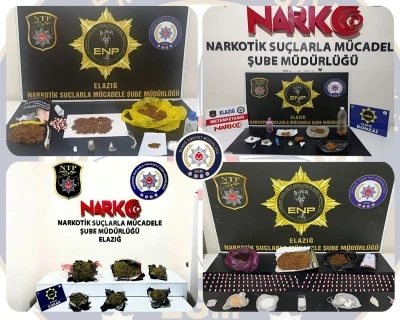 Elazığ&rsquo;da uyuşturucu operasyonu: 30 tutuklama
