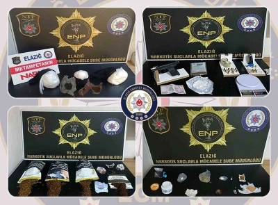 Elazığ’da uyuşturucu operasyonu: 8 şüpheli tutuklandı
