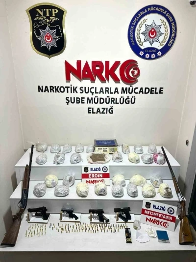 Elazığ&rsquo;da uyuşturucu tacirlerine b&uuml;y&uuml;k darbe: 4 g&ouml;zaltı
