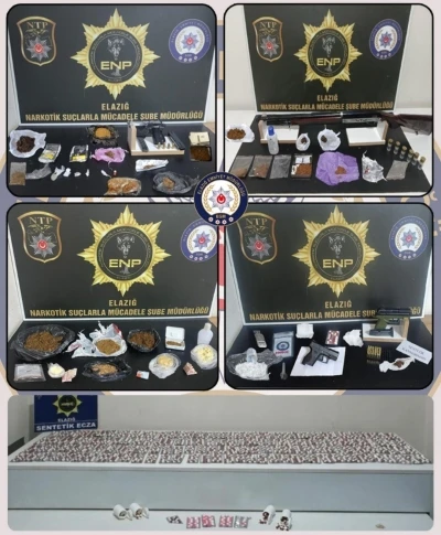 Elazığ’da uyuşturucuya geçit yok: 16 tutuklama
