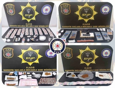 Elazığ&rsquo;da uyuşturucuyla m&uuml;cadele: 14 ş&uuml;pheli tutuklandı
