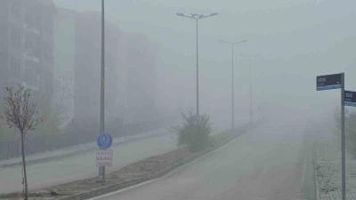Elazığ’da yoğun sis, bir mahalle adeta kayboldu
