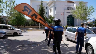 Elazığ zabıtasından  kaldırım denetimi
