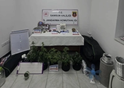 Elbise dolabında &ouml;zel iklimlendirme sistemiyle uyuşturucu serası
