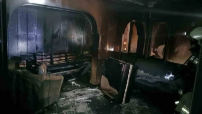 Elektrikli soba evi k&uuml;le &ccedil;evirdi

