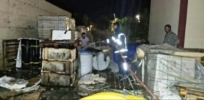 Emet’te depo yangını korkuttu
