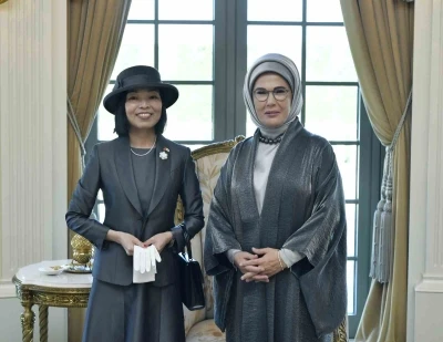 Emine Erdoğan, Japonya Altes Prensesi Mikasa ile görüştü
