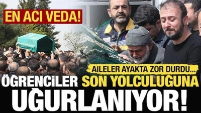 En acı veda: Okul saldırısında hayatını kaybeden &ouml;ğrenciler uğurlanıyor!