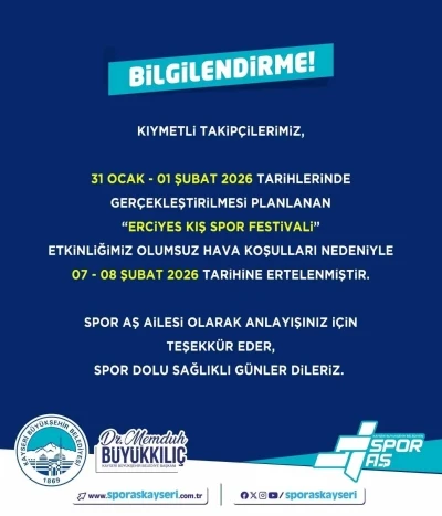 Erciyes Kış Spor Festivali&rsquo;ne olumsuz hava engeli
