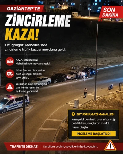 Ertuğrulgazi Mahallesi&rsquo;nde Zincirleme Trafik Kazası