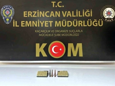 Erzincan’da 101 adet mermi ele geçirildi
