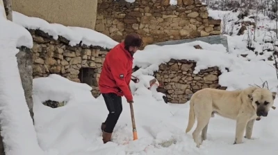 Erzincan&rsquo;da hava soğudu, y&uuml;ksek kesimlere kar yağdı
