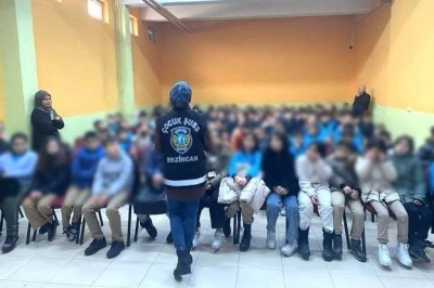 Erzincan&rsquo;da &ouml;ğrencilere g&uuml;venlik eğitimi
