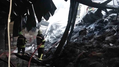 Erzurum’da fabrikada yangın
