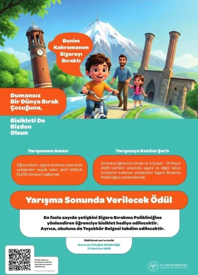 Erzurum İl Sağlık M&uuml;d&uuml;rl&uuml;ğ&uuml;&rsquo;nden dumansız bir gelecek i&ccedil;in anlamlı yarışma
