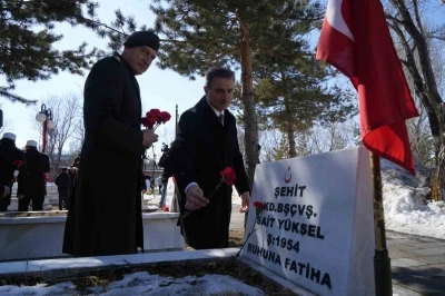 Erzurum Karskapı Şehitliğinde 111 yıllık h&uuml;z&uuml;n ve coşku bir arada
