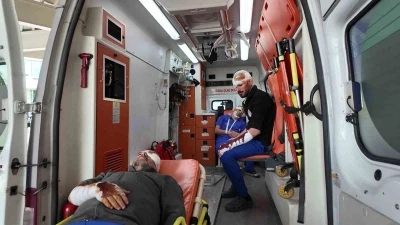 Erzurum Şehir Hastanesi&rsquo;nde ger&ccedil;eği aratmayan tatbikat
