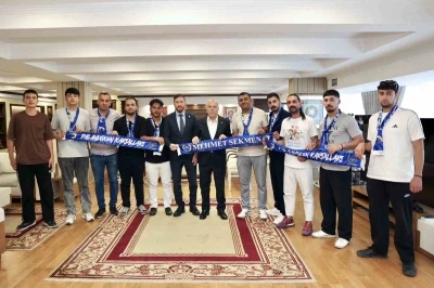 Erzurumspor taraftar gruplarından Başkan Sekmen&rsquo;e ziyaret
