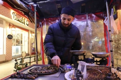 Eskişehir&rsquo;de eksi 7 derecede kestane mesaisi
