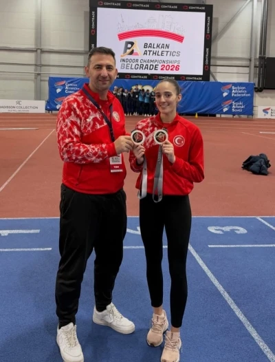 Eskişehirli atletizm sporcusundan Balkan&rsquo;da altın madalya
