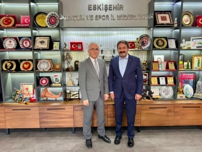 ESOG&Uuml; Rekt&ouml;r&uuml; &Ccedil;olak, İl M&uuml;d&uuml;r&uuml; Kalın&rsquo;ı ziyaret etti
