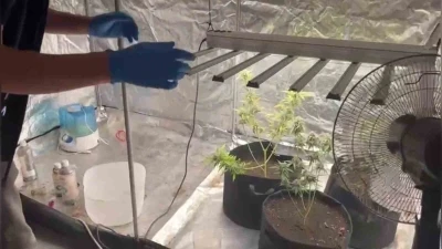 Evine kurduğu özel sistemle uyuşturucu üretirken yakalandı
