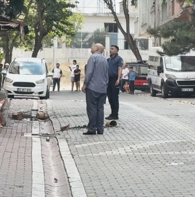Evini yakmaya çalıştı, müdahale eden polise saksı attı
