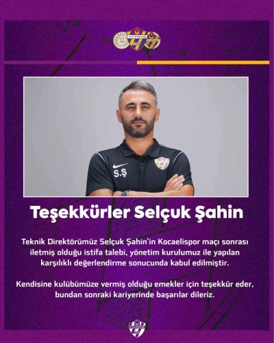 Eyüpspor, Selçuk Şahin yollarını ayırdı
