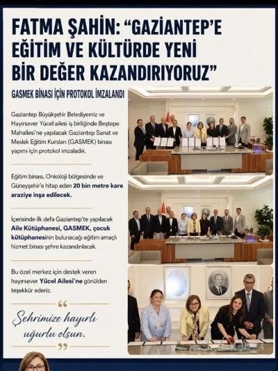 Fatma Şahin Duyurdu: G&uuml;neyşehir&rsquo;e Dev Eğitim Merkezi ve Aile K&uuml;t&uuml;phanesi Geliyor
