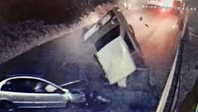 Feci kaza kameraya böyle yansıdı
