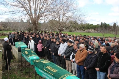 Feci kazada yaşamını yitiren baba, oğul ve torun toprağa verildi

