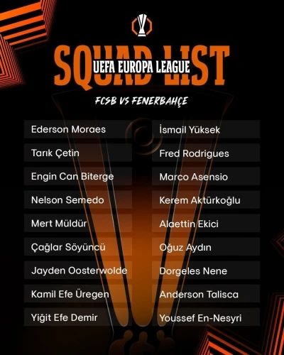 Fenerbah&ccedil;e&rsquo;nin FCSB ma&ccedil;ı kamp kadrosu belli oldu
