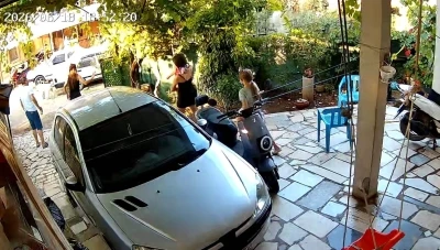 Fethiye&rsquo;deki komşu dehşeti kamerada
