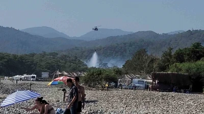 Fethiye Katrancı koyu yangını kısmen kontrol altında
