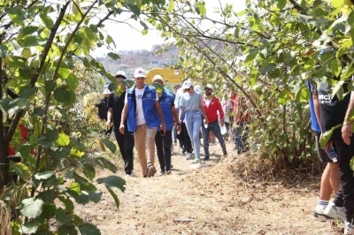 Fındık tarlası antrenman sahası oldu
