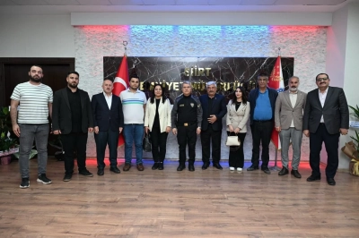 Gazetecilerden Siirt İl Emniyet M&uuml;d&uuml;r&uuml; &Ouml;zdemir&rsquo;e Hayırlı Olsun Ziyareti