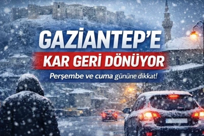 Gaziantep&rsquo;e kar geri d&ouml;n&uuml;yor.