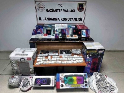 Gaziantep’te 1 milyon TL değerinde elektronik eşya ele geçirildi: 1 gözaltı