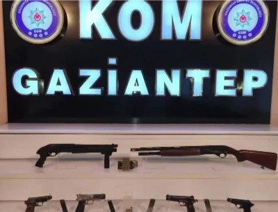 Gaziantep&rsquo;te 6 adet ruhsatsız silah ele ge&ccedil;irildi: 1 g&ouml;zaltı