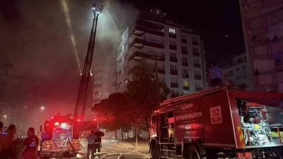 Gaziantep’te 7 katlı binada yangın paniği
