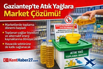 Gaziantep&rsquo;te Atık Yağlara Market &Ccedil;&ouml;z&uuml;m&uuml;!