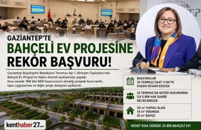 Gaziantep&rsquo;te Bah&ccedil;eli Ev Projesine Rekor Başvuru! Kura Tarihi Belli Oldu