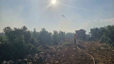 Gaziantep&rsquo;te &ccedil;ıkan orman yangını havadan ve karadan m&uuml;dahaleyle s&ouml;nd&uuml;r&uuml;ld&uuml;
