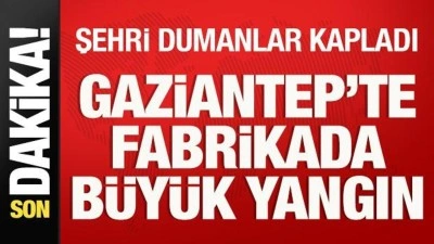 Gaziantep'te geri dönüşüm tesisinde büyük yangın
