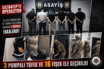 Gaziantep&rsquo;te İş Yeri Kurşunlama ve Yağma Ş&uuml;phelilerine Operasyon: 7 G&ouml;zaltı
