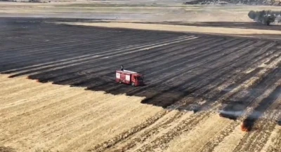 Gaziantep&rsquo;te korkutan tarla yangını
